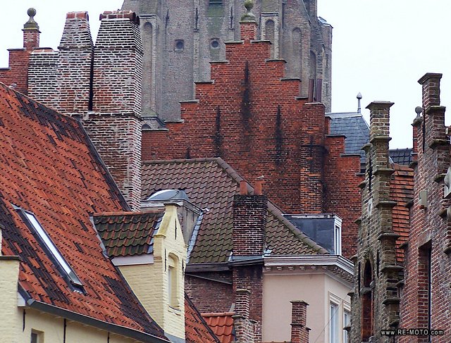 Bruges maintains the medieval architectural structures well.