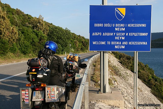 We crossed a tiny part of Bosnia and Herzegovina.