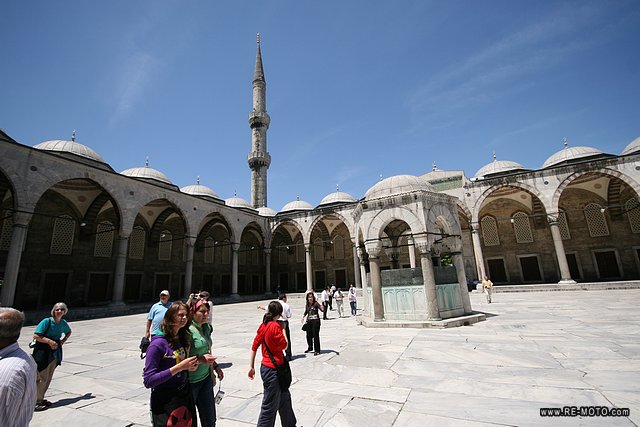 Inner patio of the Blue Mosque or Sultan Ahmed Mosque
