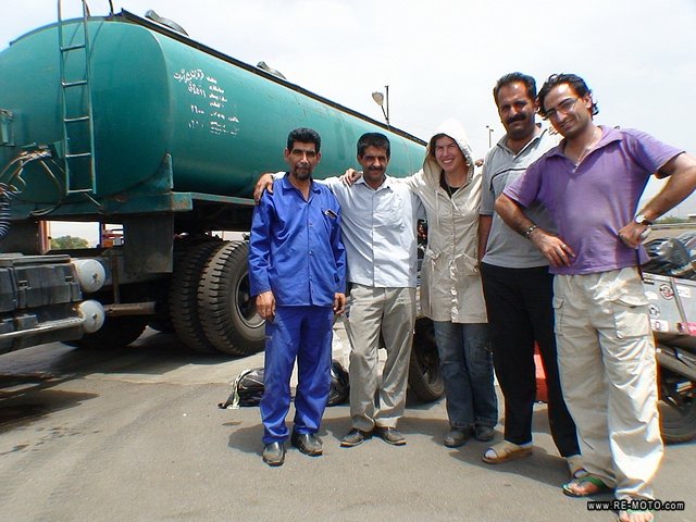 We're out of petrol again but this time they filled our tanks directly from the petrol truck. In Iran, petrol is cheaper than water.