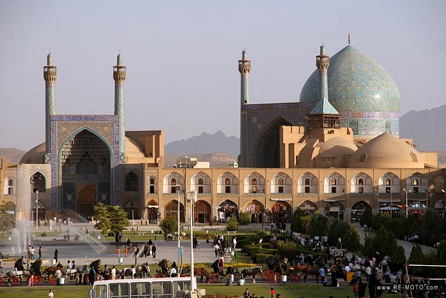 Excelente vista de la mezquita Shah.