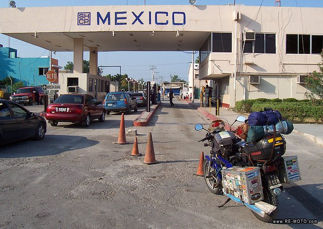 Grenze zwischen Belice und Mexiko