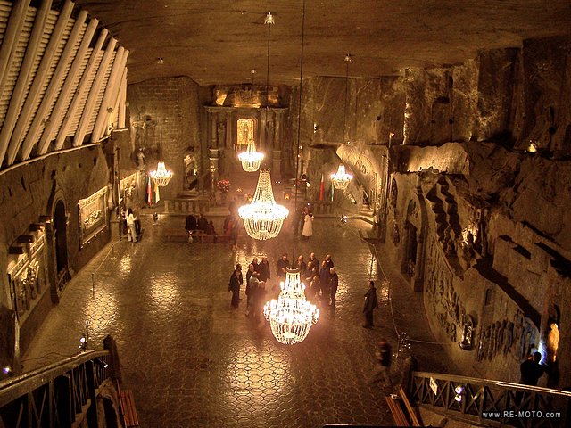 A complete chapel carved into the salt, in the salt mine of Wieliczka.