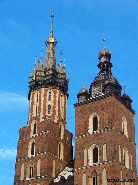 Basilica of Cracow. Every hour, a trumpet player starts to play a melody from one of its towers, and abruptly stops in the middle, in memory of the trumpet player that was assasinated while he was announcing a mongol attack with his instrument.