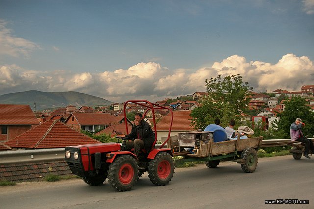 Main road crossing Kosovo.