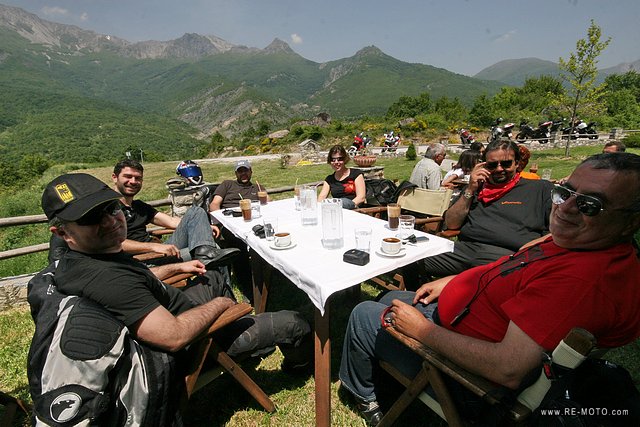 The MyBike group invited us out on a day trip. We rode through the mountains on the motorbikes all day.
